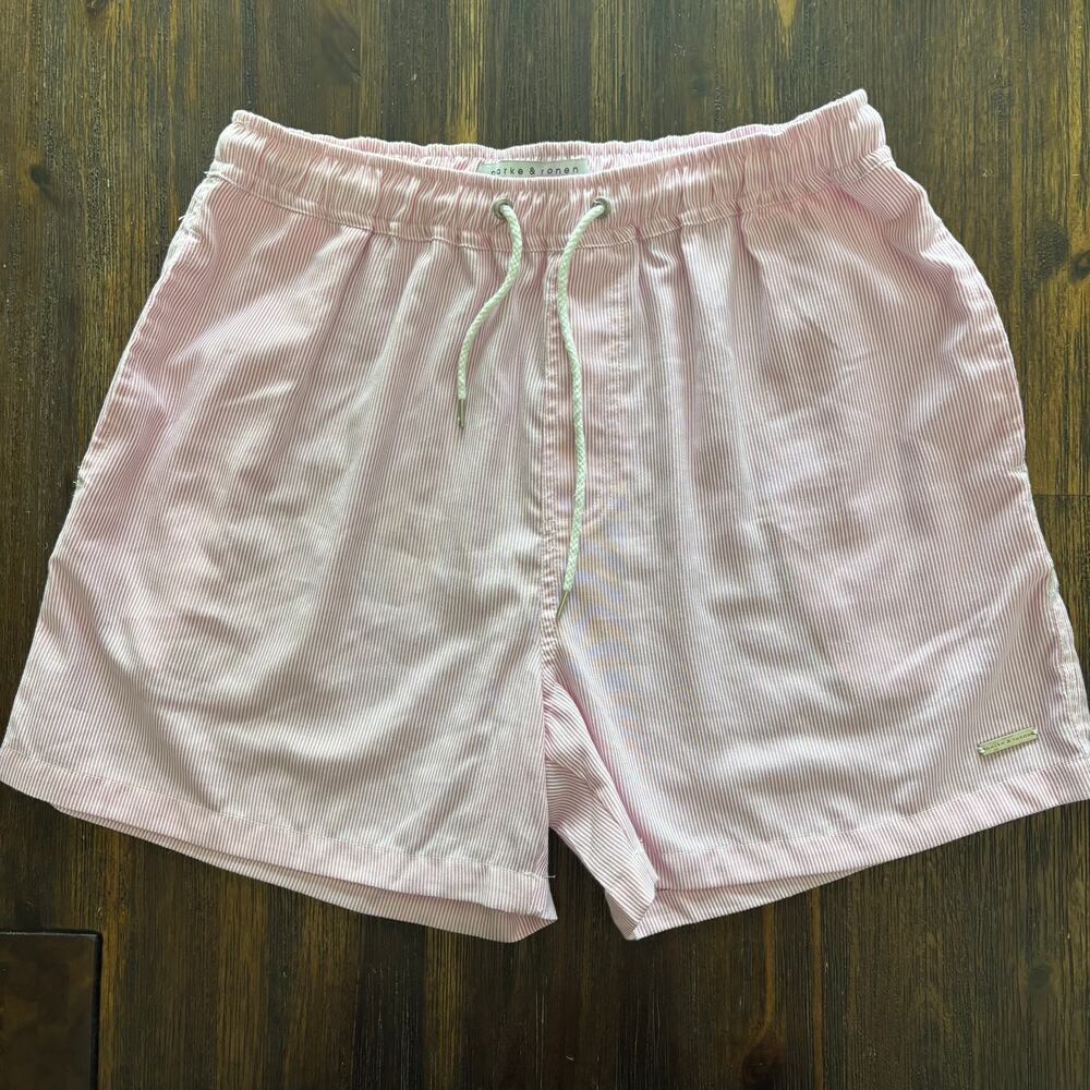 PARKE & RONEN | Pink White Pinstripe Resort Shorts Men's Size 29/S EUC